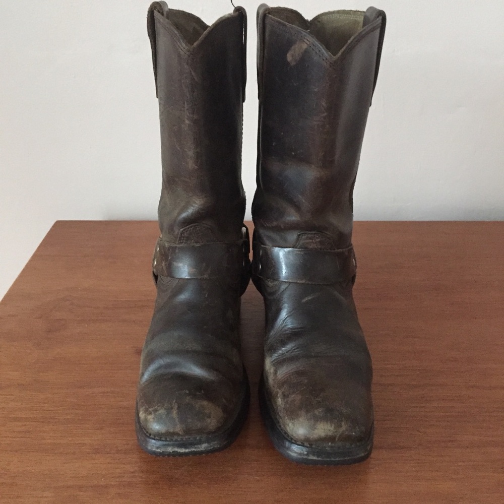 Durango mens brown leather harness boots
